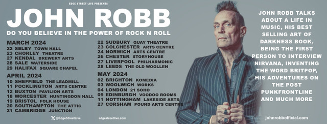 John Robb UK tour dates poster