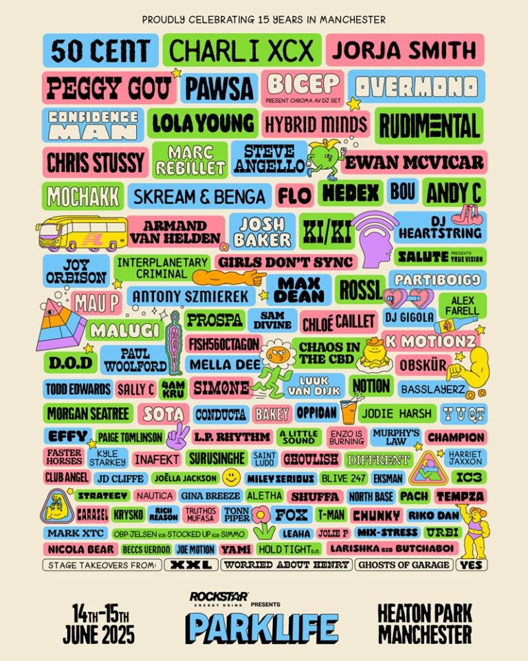 Parklife 2025 line up poster