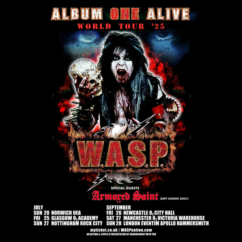 W.A.S.P. tour poster with dates