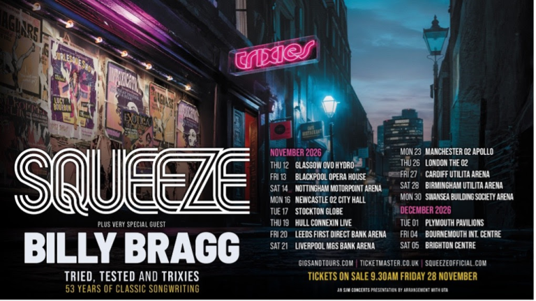 squeeze uk tour date poster