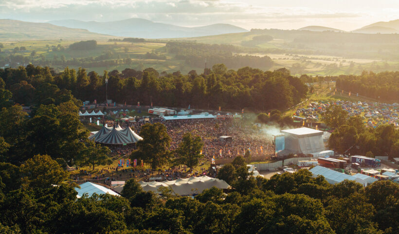 Aerial view of Kendal Calling festival