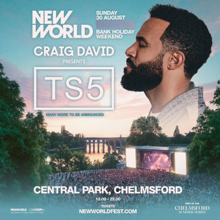 New World festival line up poster featuring craig david