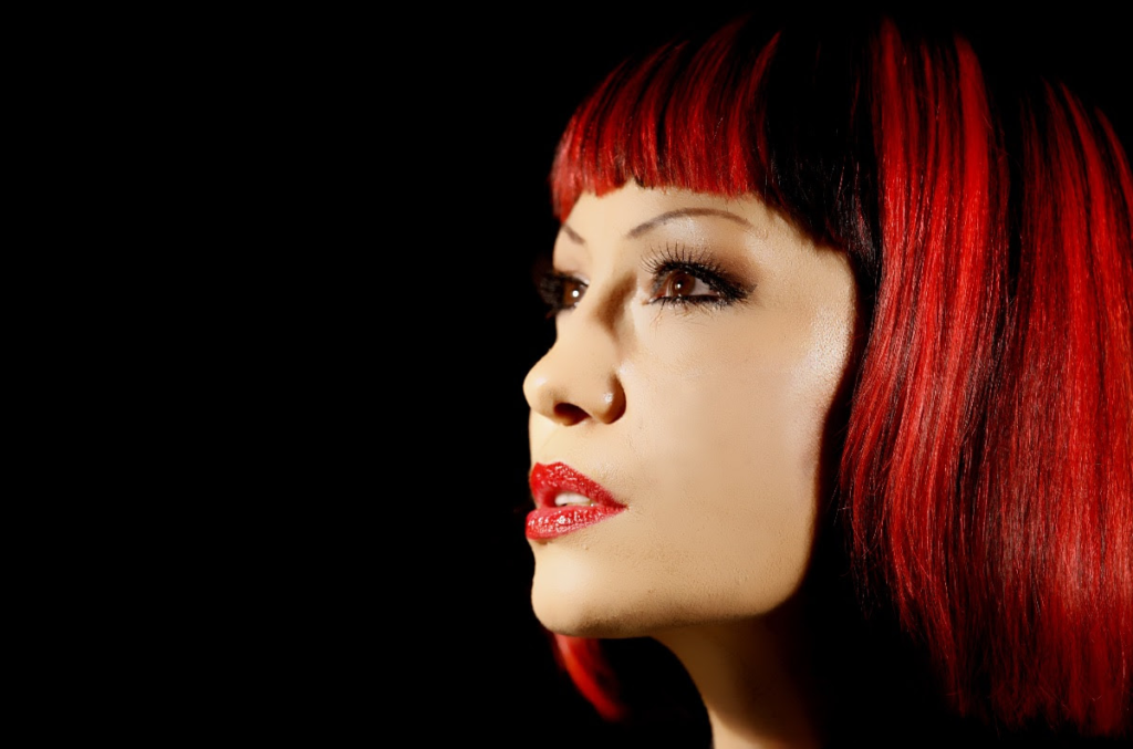 Head shot of Republica lead singer Saffron